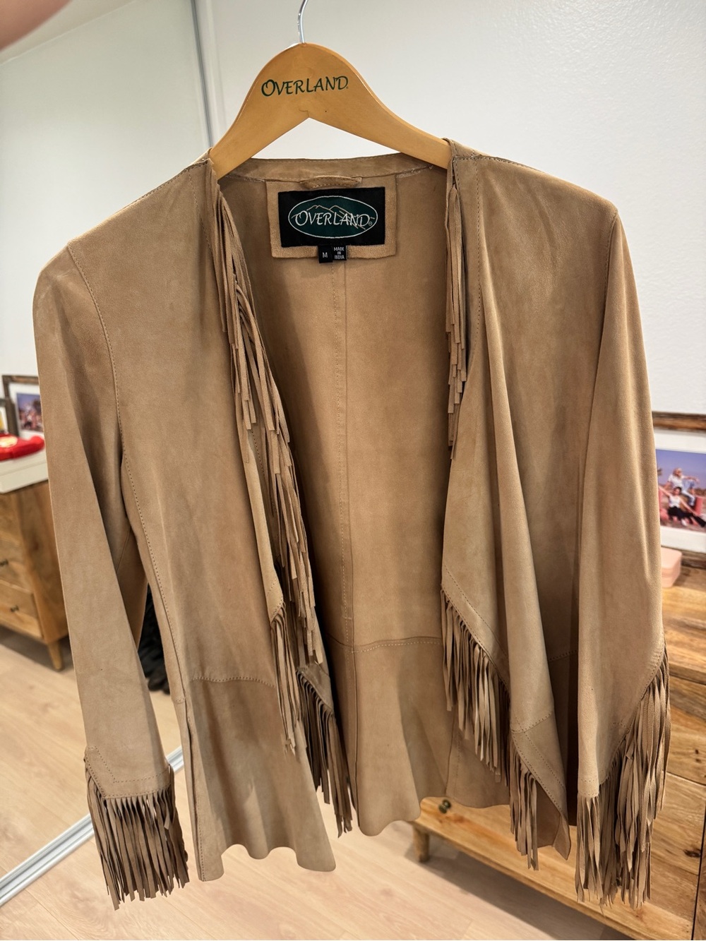 Overland Women's Tan Suede Fringe Jacket